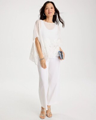 Crochet Lace Hem Poncho | Chico's